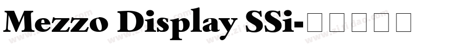 Mezzo Display SSi字体转换